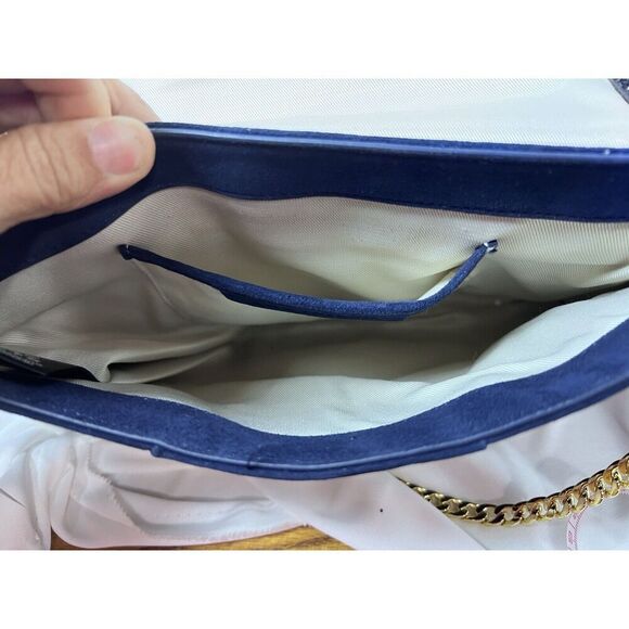 Ann Taylor Bella Glitter Navy Clutch Bling NYE NWT‎ - Picture 7 of 12